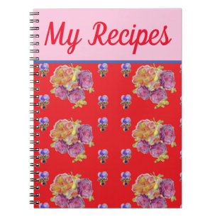 Rouge Rose Mon Livre De Recettes Fleur Art Aquarel