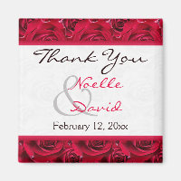 Rouge Roses Galore Mariage Faveur Aimant