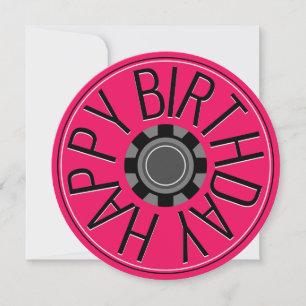 Rouge Roue Steampunk Carte d'anniversaire félicita