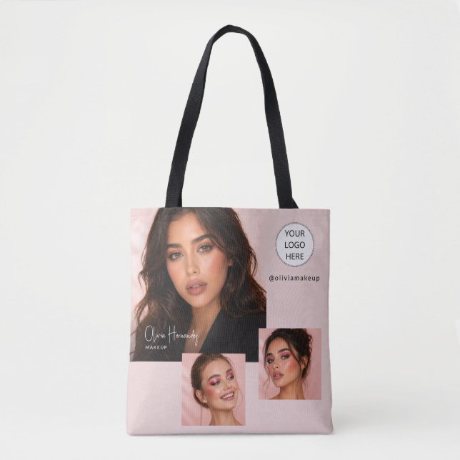 Rouge-Schrift-Logo-Foto-Makeup-Studio Tasche (Vorderseite)
