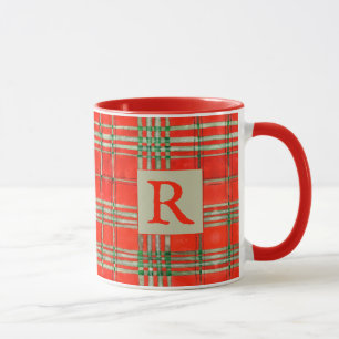 ROUGE SCOTT TARTAN Rouge Combo Mug + Initiale