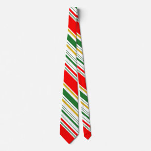 Rouge Vert or rayé vilain Cravate de Noël