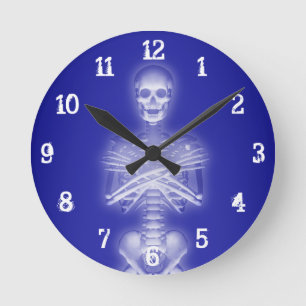 Rougeoyer squelettique : Horloge murale