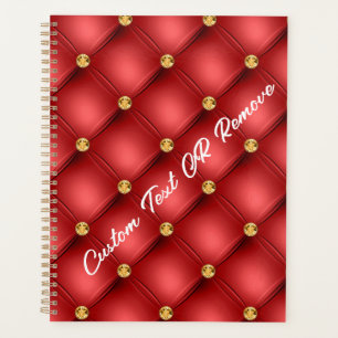 Rouges Diamant Tufté Tufted Custom Text Planner