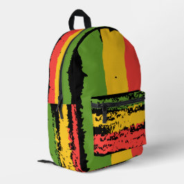 Rough and Rugged Rasta Stripe Cut and Sew Bag Bedruckter Rucksack