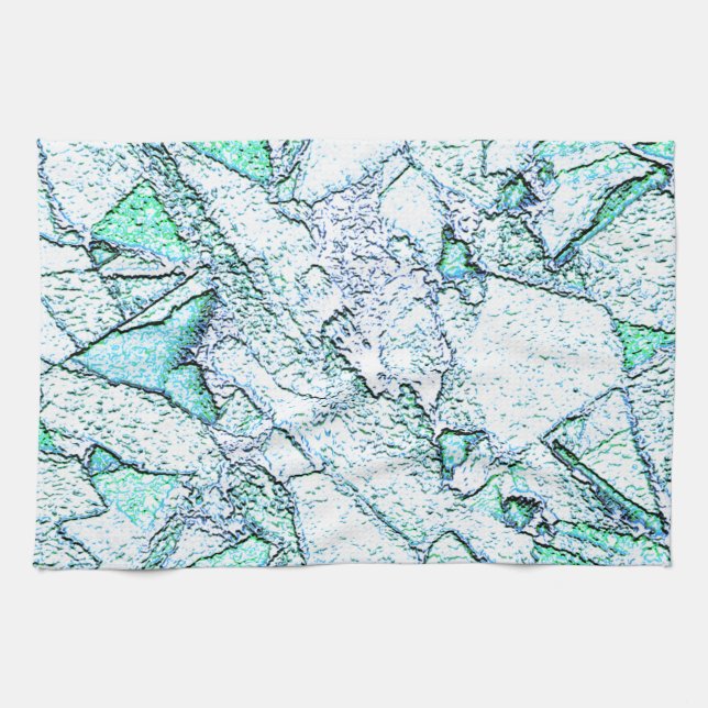 Rough as stone, in einer Mischung aus Zyan und Min Geschirrtuch (Horizontal)