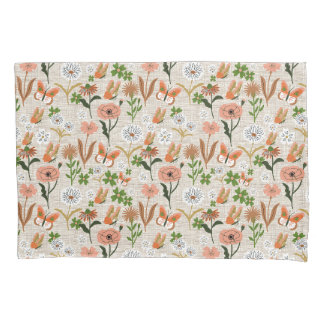 Rough Bamboo Floral Daisy Kleeblatts Bauernhof Kissenbezug