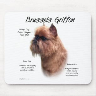 Rough Brussels Griffon History Mousepad