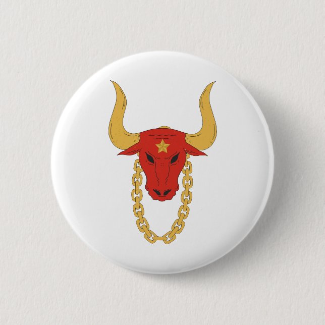 Rough bull | Bull | OX Button (Vorderseite)