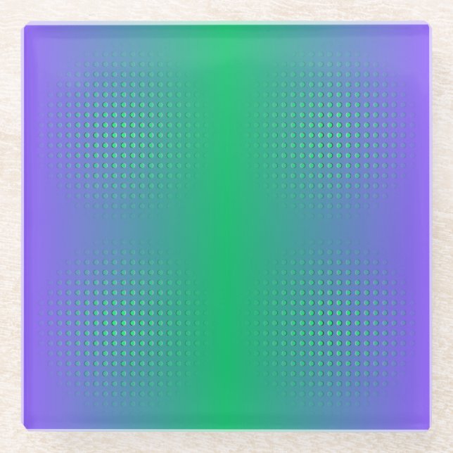 Rough Chrome Gradient Glasuntersetzer (Vorderseite)