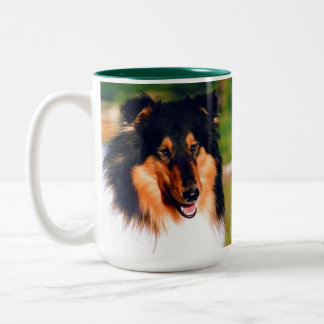 Rough Coil Collie Zweifarbige Tasse