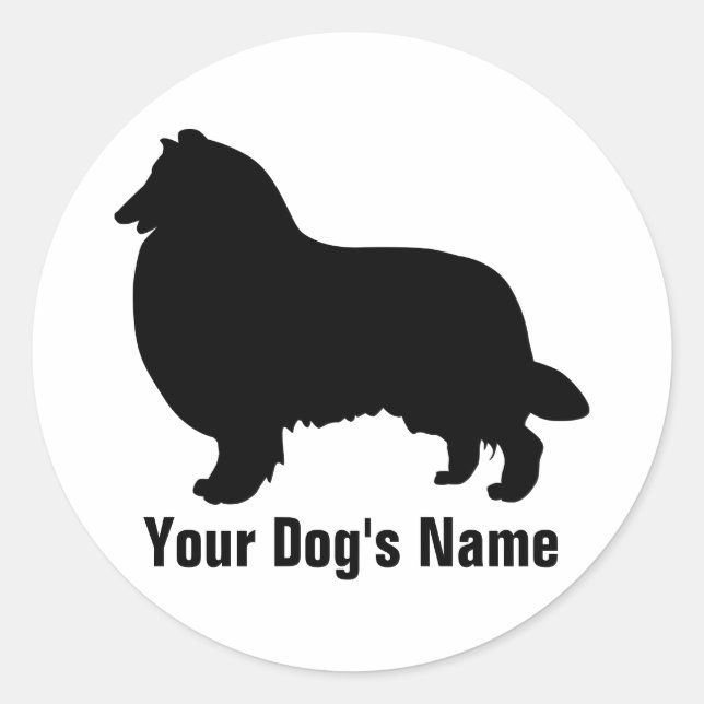 Rough Collie ラ フ ・ コ リ Runder Aufkleber (Vorderseite)