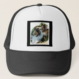 Rough Collie Art Gaben Truckerkappe