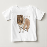 Rough Collie Cartoon Illustration