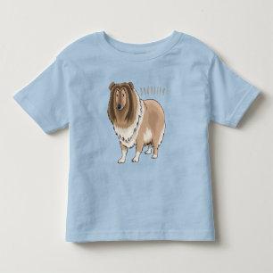Rough Collie Cartoon Illustration Kleinkind T-shirt
