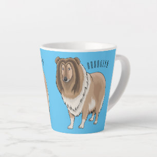 Rough Collie Cartoon Illustration Milchtasse