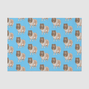 Rough Collie Cartoon Illustration Seidenpapier