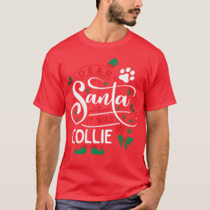 Rough Collie Dog Christmas Hund brüten Freunde vin T-Shirt