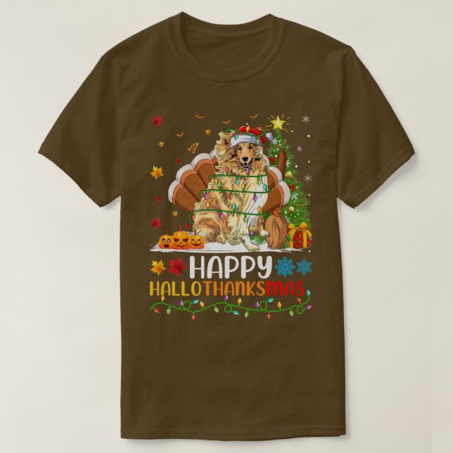 Rough Collie Dog Lover Funny Rough Collie HelloTha T-Shirt (Design vorne)