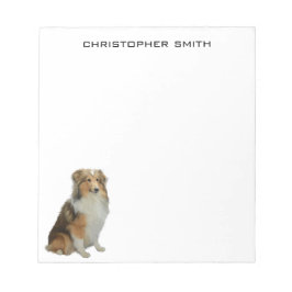 Rough Collie Dog Notizblock