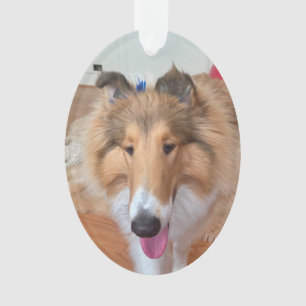 Rough Collie Dog Ornament
