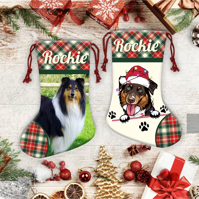 Rough Collie Dog Personalisiert Weihnachten Kleiner Weihnachtsstrumpf (Von Creator hochgeladen)