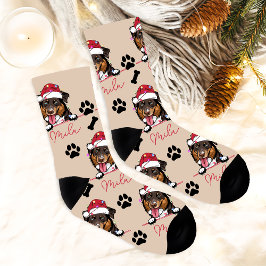 Rough Collie Dog Personalisiertes Weihnachtsgesche Socken