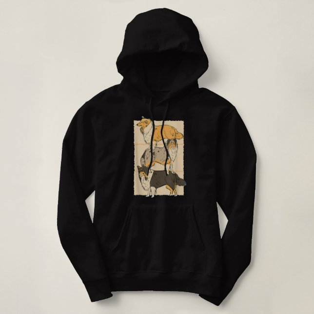 Rough Collie Dogs Hoodie (Design vorne)