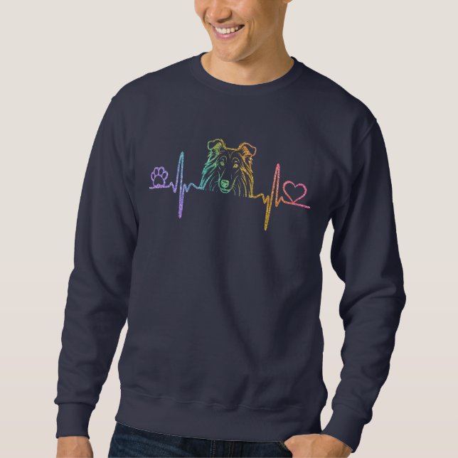 Rough Collie Heartbeat Sweatshirt (Vorderseite)