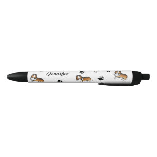 Rough Collie Hunde mit Paws & Name Kugelschreiber