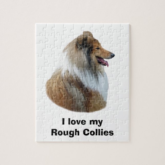 Rough Collie Hundeportrait Foto (Vertikal)