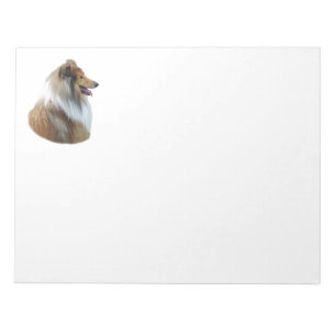Rough Collie Hundeportrait Foto Notizblock