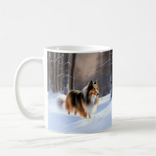 Rough Collie Let It Snow Weihnachten Kaffeetasse