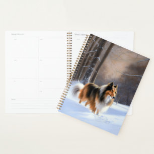Rough Collie Let It Snow Weihnachten Planer