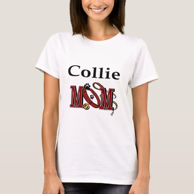 Rough Collie Mama Geschenke T-Shirt (Vorderseite)