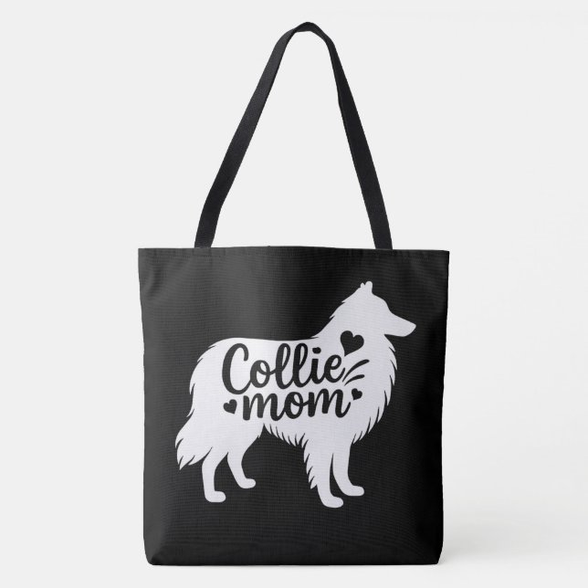 Rough Collie Mama Tote Bag Tasche (Vorderseite)
