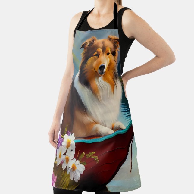 Rough Collie on a Paddle: Ein Landschaftliches Abe Schürze (InSitu)