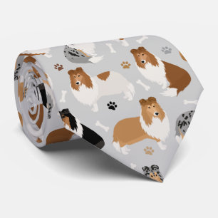 Rough Collie Paws and Bones Krawatte