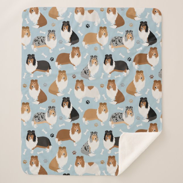 Rough Collie Paws and Bones Sherpadecke (Vorderseite)