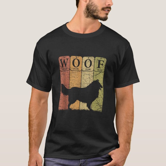 Rough Collie Periodic Table Elements Rough Collie T-Shirt (Vorderseite)
