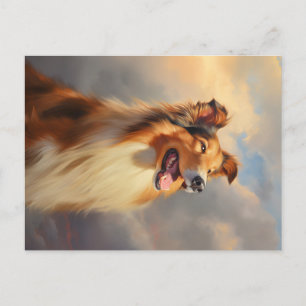 Rough collie / Scottish collie Postkarte