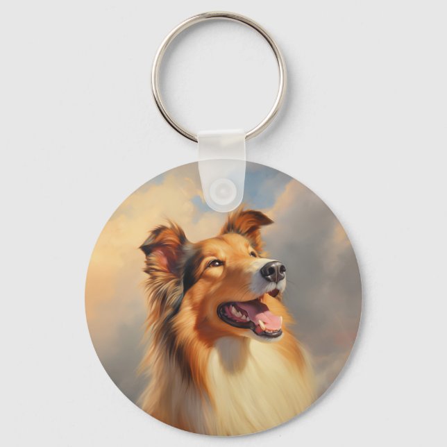 Rough collie / Scottish collie Schlüsselanhänger (Vorderseite)