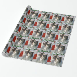Rough Colliese treffen Weihnachten Geschenkpapier