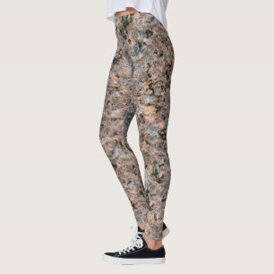 Rough Geology Neutral Rock Texture Foto Leggings