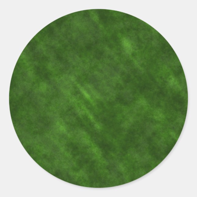 Rough Grungy Velvet Texture: Rich Emerald Green Runder Aufkleber (Vorderseite)
