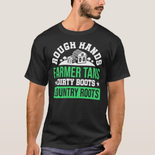 Rough Hands Bauer Tans Dirty Boots Country Roots T-Shirt