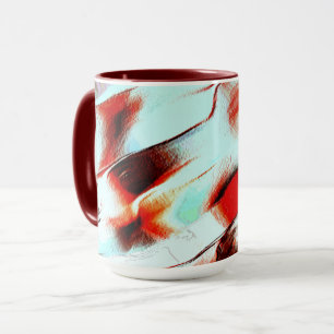 Rough light cyan und stark rot tasse