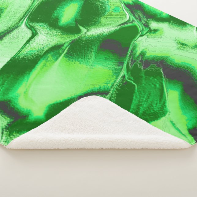 Rough metallic green dunes zeichnend sherpadecke (3/4)
