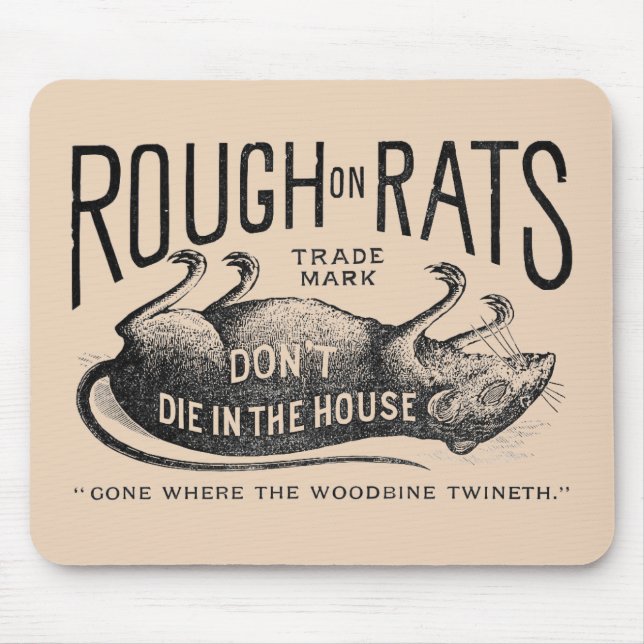 "Rough on Rats-Werbung"  Mousepad (Vorne)