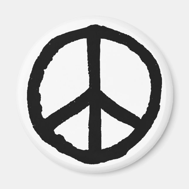Rough Peace Symbol Magnet (Vorne)